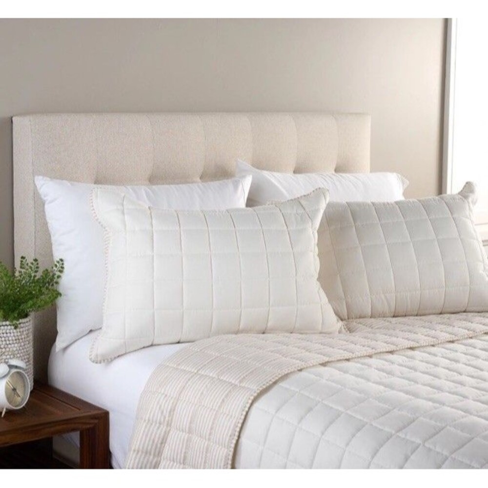 Home Reflections Reversible Quilt & Sham Set - Queen - White